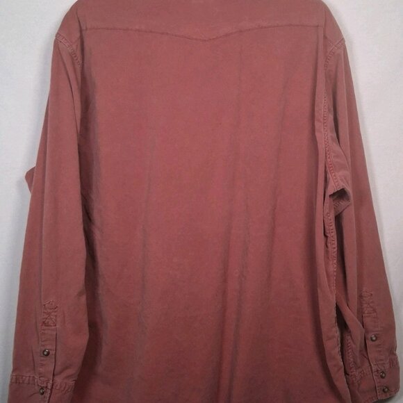 Vintage GAP Shirt Men XXL Salmon Pink Corduroy Western Wear Snap Up Long Sleeve - Picture 2 of 16